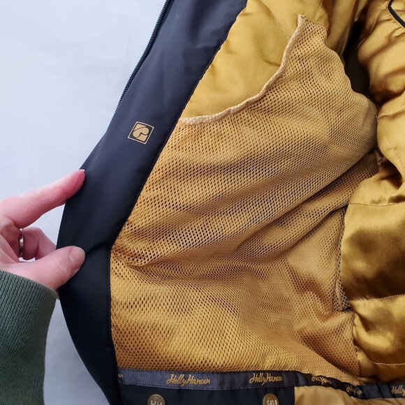 ✨ Vintage HELLEY HANSEN Black/Gold Ski Jacket L/G ✨ - Picture 10 of 12